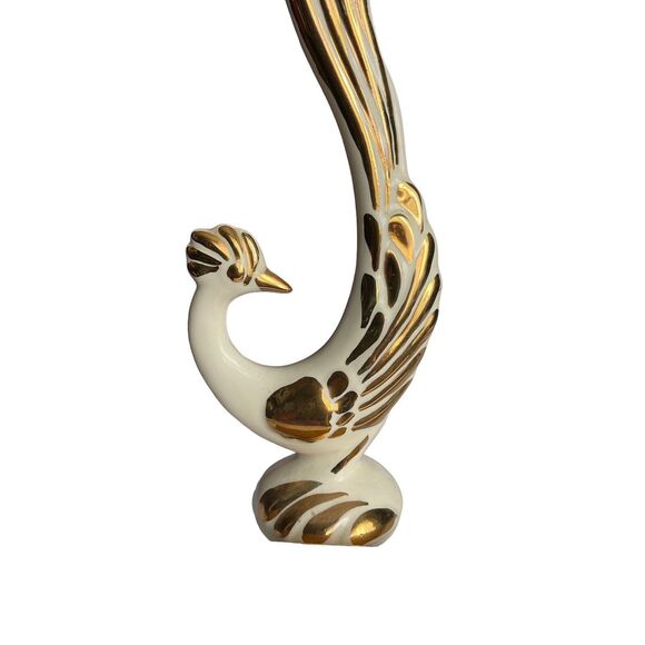 Vtg Bird-Rooster/Pheasant Sculpture Ceramic Porcelain Hand Painted Decorative - Picture 4 of 12